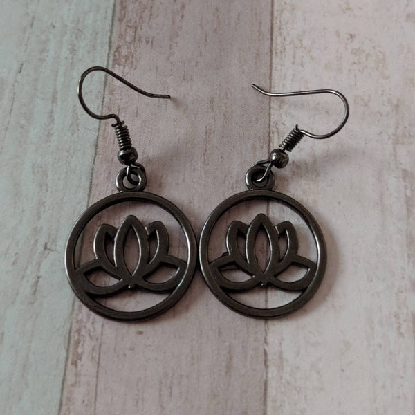 Lotus earrings, flower earrings, flower Jewellery, zen jewellery, yoga jewellery, yoga gift, sister gifts, spiritual jewellery, mum gifts