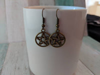 Pentagram earrings, pentagram jewellery, pentagram jewelry, Wicca earrings, Wicca jewelry, pagan earrings, pagan Jewellery, witch earrings