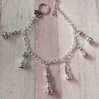 Chess game charm bracelet