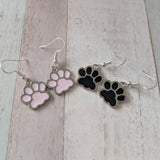 Dog paw earrings, paw print earrings, paw print jewellery, paw print gifts, dog paw inspired, dog lover gifts, dog walker gifts,