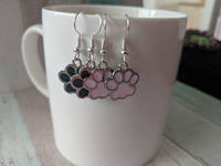 Dog paw earrings, paw print earrings, paw print jewellery, paw print gifts, dog paw inspired, dog lover gifts, dog walker gifts,