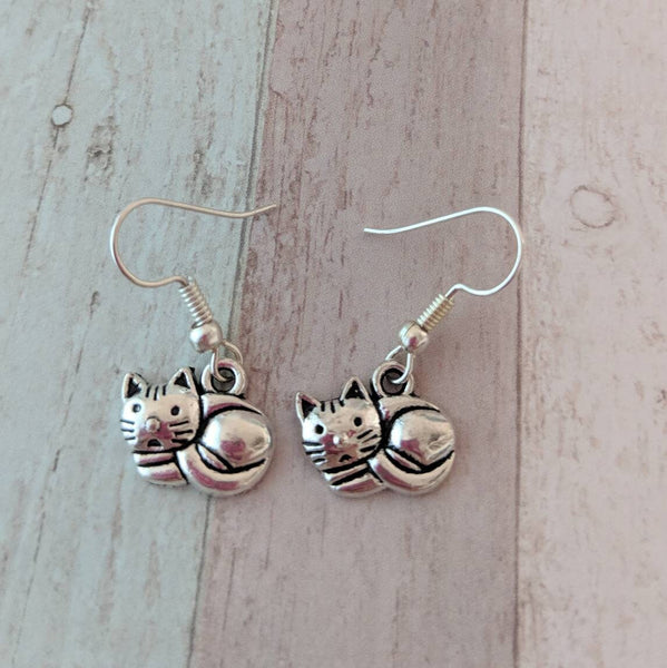 Cat earrings, cat jewelry, cat gifts, animal earrings, animal jewelry, animal lover, animal gifts, gifts for her, cute earrings,