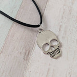 Skull necklace, skull jewelry, gothic necklace, punk necklace, day of the dead, Halloween necklace, Halloween jewelry, gifts for her