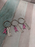 Cancer keyring, cancer jewellery, cancer survivor gifts, cancer awareness gifts, get well gift, illness gifts, friend gifts, chemo gifts