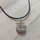 Viking ship necklace, boat necklace, boat jewellery, mythology gifts, wanderlust gifts, history teacher, history lover gifts, captain gifts,