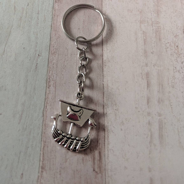 Viking ship keychain, history geek, Nordic keyring, gifts for her, geek gift, gifts for him, Viking gifts, travelling gifts, teen gifts,