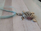 Turtle pendant necklace, turtle themed, statement necklace, tortoise gifts, tortoise owner gifts, reptile necklace, big jewelry, bff gifts