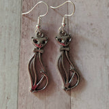Cat earrings, retro earrings, cat jewellery, animal earrings, animal jewellery, gifts for her, cat lover gifts, charm earrings, kitten gifts