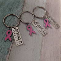 Cancer keyring, cancer jewellery, cancer survivor gifts, cancer awareness gifts, get well gift, illness gifts, friend gifts, chemo gifts