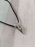 Crow skull necklace, bird jewellery, gothic necklace, gothic jewelry, witch necklace, witch jewellery, pagan necklace, Wicca necklace,