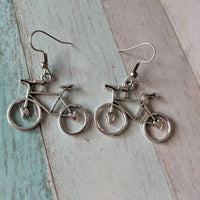 Bike earrings, sports gifts, cyclists gifts, bicycle gifts, bicycle jewellery, cycling earrings, novelty earrings, stocking stuffers