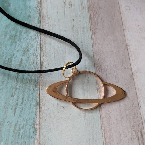 Planet necklace, Saturn necklace, galaxy jewelry, science jewelry, science geek, astronomy gifts, astronomy necklace, retro necklace,