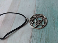 Celtic necklace, pagan necklace, wiccan jewelry, pentagram jewellery, pentagram necklace, witch gifts, Wicca gifts, gifts for her, goth gift