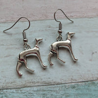 Greyhound earrings, dog jewellery, dog earrings, dog lover gifts, animal earrings, whippet earrings, dog gifts, anniversary gifts,