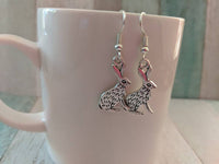 Rabbit earrings, rabbit jewelry, rabbit gifts, animal gifts, animal earrings, bunny earrings, gifts for her, sister gifts, birthday gifts