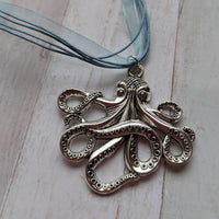 Octopus necklace, octopus jewellery, gifts for her, steampunk jewelry, nautical jewellery, nautical necklace, stocking fillers, sister gifts