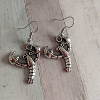 Lobster nautical earrings,