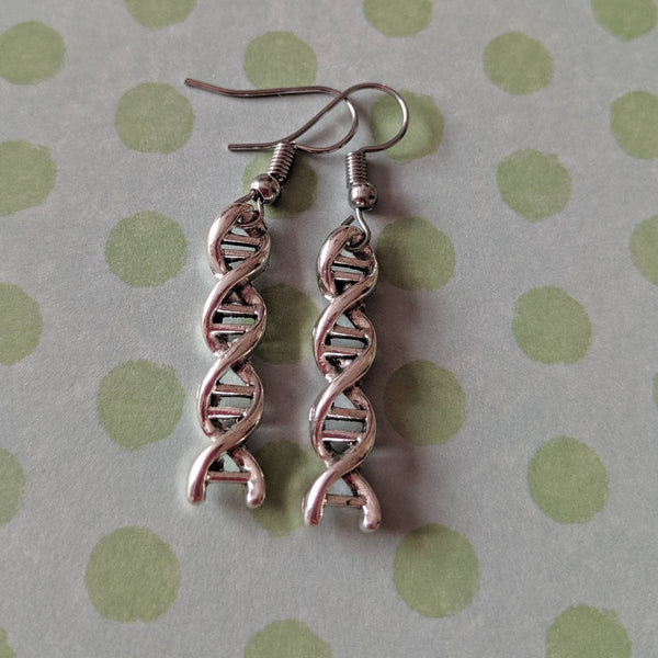 DNA earrings, science gift, nurse gift, geek earrings, genetics gift, doctor earrings, doctor gift, biology earrings, biology gifts