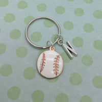 Baseball keychain, baseball mom, baseball dad, personalised keyrings, initial keyring, sports gifts, baseball gift, baseball player,