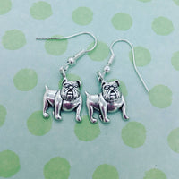 Bulldog earrings, dog jewellery, bulldog lovers, animal jewelry, charm earrings, mum gifts, canine gift, dog lover gifts, sister gifts