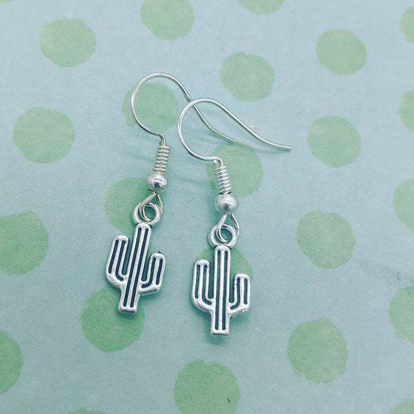 Cactus earrings, cactus jewelry, cactus gifts, gifts for her, sister gifts, bff gifts, birthday gifts, cute earrings, gardener gifts,