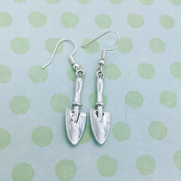 Gardening earrings, Spade earrings, gardener gifts, charm earrings, gift for garden lovers, gardener jewelry, florist gifts, gifts for her