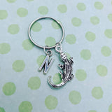 Crocodile keyring, alligator keychain, crocodile gifts, reptile lovers, reptile gifts, sister gifts, bff gifts, bag charm, initial keychain