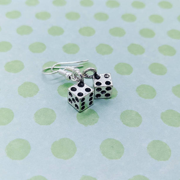 Dice earrings, fun earrings, novelty jewelry, novelty earrings, novelty gifts, card gamers, geek gifts, gamer gifts, stockings stuffers,