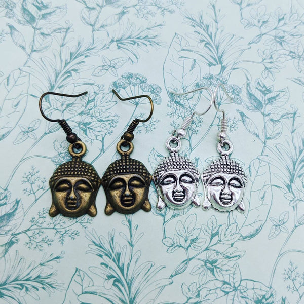 Buddha earrings, Buddha jewelry, Buddha lover gifts, spiritual earrings, spiritual gifts, Buddhist earrings, Buddhism gifts, Yoda gifts