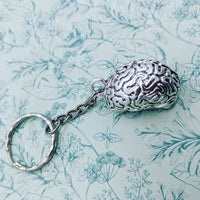 Brain keyring, brain keychain, science geek, science gifts, biology gifts, zombie keychain, zombie lover gifts, anatomy keyring, bff gifts