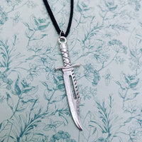 Dagger necklace, knife necklace, knife jewelry, dagger jewelry, bff gifts, alternative necklace, sister gifts, punk necklace, punk jewelry