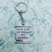 Christian keyring, Christian gifts, god gifts, bag charm, sister gifts, religious keychain, gift for mom, Bible gifts, teen gifts, bff gifts