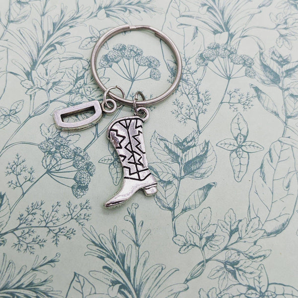 Shoe keychain, cowboy keyring, bff gifts, sister gifts, secret santa, personalized keychain, line dancing gifts, bag charm, bag accessories,
