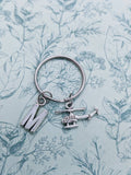 Helicopter keyring, personalised keyring, pilot gifts, bff gifts, boyfriend gifts, helicopter gifts, chopper gifts, chopper keychain,