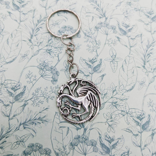 Dragon keyring, dragon keychain, dragon lover gifts, geek gifts, geek keychain, fantasy gifts, geeky gifts, medieval gifts, bff gifts,