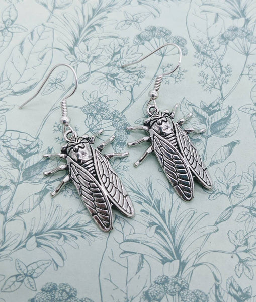 Cicada earrings, cicada jewelry, cicada lover gifts, insect earrings, insect lover gifts, insect jewelry, bff gifts, sister gifts, gift idea