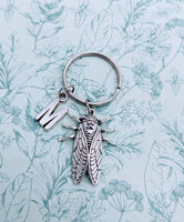 Cicada keychain, insect keyring, personalized keychain, cicada lover gifts, gothic gifts, beetle gifts, beetle keychain, bff gifts,