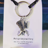 Shoe keychain, cowboy keyring, bff gifts, sister gifts, secret santa, personalized keychain, line dancing gifts, bag charm, bag accessories,