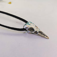 Crow skull necklace, bird jewellery, gothic necklace, gothic jewelry, witch necklace, witch jewellery, pagan necklace, Wicca necklace,