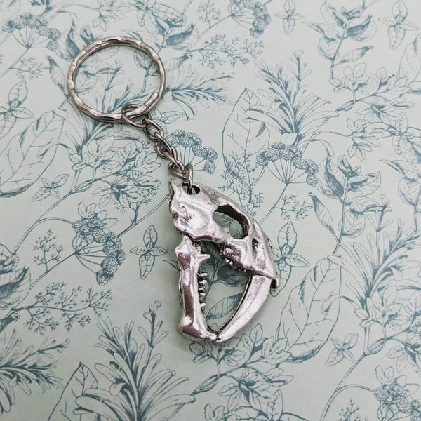 Dinosaur keyring, sabertooth tiger,