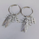 Cicada keychain, insect keyring, personalized keychain, cicada lover gifts, gothic gifts, beetle gifts, beetle keychain, bff gifts,