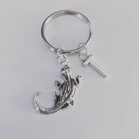 Crocodile keyring, alligator keychain, crocodile gifts, reptile lovers, reptile gifts, sister gifts, bff gifts, bag charm, initial keychain