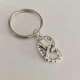 Pretzel keychain, initial keychains, food keyrings, gift for baker, junk food keychain, bff gifts, sister gifts, food jewelry, squad gift