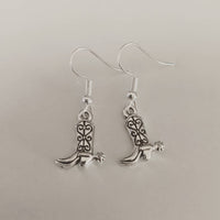 Cowboy boots earrings, cowgirl earrings, rodeo earrings, lasso earrings, gifts for her, western earrings, cowboy jewelry, gifts for her