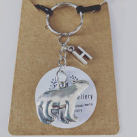 Polar bear keychain, polar bear keyring, animal keychain, animal keyring, gifts for her, bear lover gifts, polar bear gifts, birthday gifts