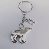 Polar bear keychain, polar bear keyring, animal keychain, animal keyring, gifts for her, bear lover gifts, polar bear gifts, birthday gifts