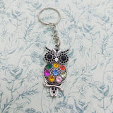 Owl keyring, owl lover gifts, animal keyring, animal lover gifts, charm keyring, bird lover gifts, bird keyring, birthday gifts, gift ideas,