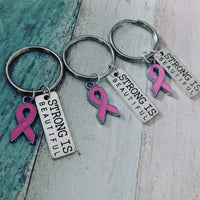 Cancer keyring, cancer jewellery, cancer survivor gifts, cancer awareness gifts, get well gift, illness gifts, friend gifts, chemo gifts