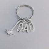 Dad keyring, hammer keychain, daddy gift, gifts for him, father's Day gifts, mens jewelry, personalised gift, new dad gift, hammer gifts,