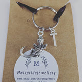 Crocodile keyring, alligator keychain, crocodile gifts, reptile lovers, reptile gifts, sister gifts, bff gifts, bag charm, initial keychain